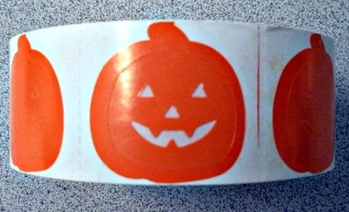Rollo Completo De 1000 Pegatinas De Bronceado De Calabaza