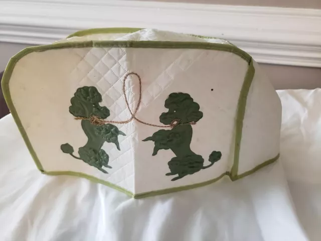 Rare Find Vintage Dora May Kitchen Toaster Cover Green Poodles Washable Quilted Rare Find Vintage Dora May Kitchen Toaster Cover Green Poodles Washable Quilted