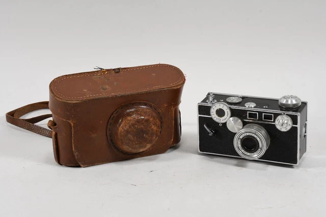 J16M50- Alte Rohlik Kamera, Speed Weston Film, in Leder Etui