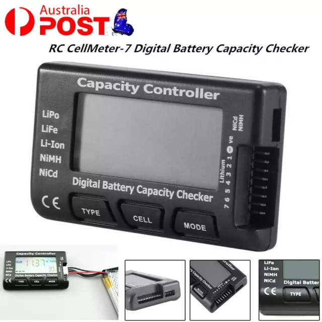 RC CellMeter-7 Digital Battery Capacity Voltage Checker Meter LiPo Li-lon NiMH