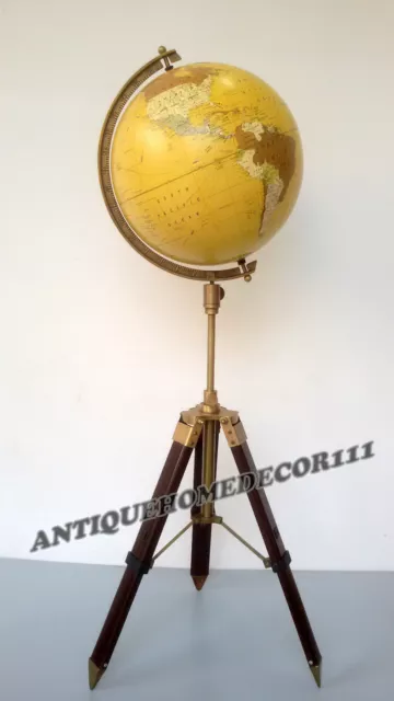 Vintage Office Home Decor Replogle Globe World Classic Series Raised With Tripod