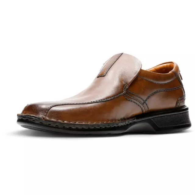 CLARKS MEN'S ESCALADE Step Leather Slip On Dress Loafer Brown Size 7 ...