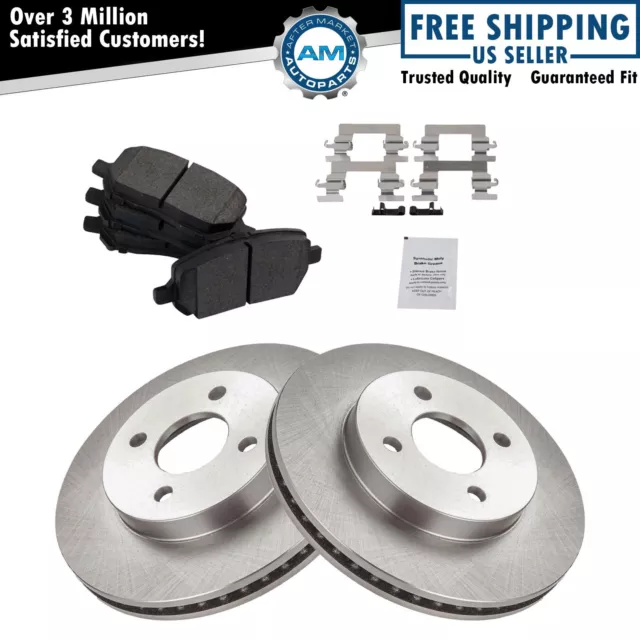 Front Metallic Brake Pads & Rotors Kit for Cobalt G5 Pursuit Ion