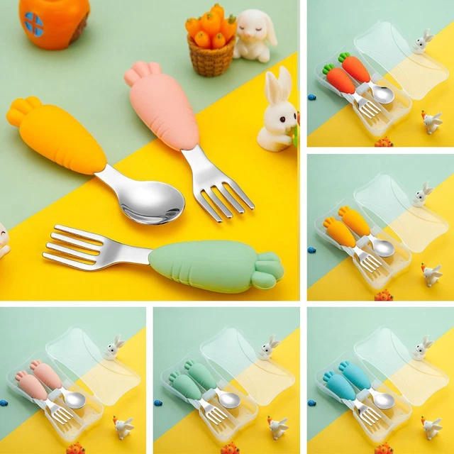 Karotten form Kinder Utensil Kleinkind Geschirr Geschirr-Set Kinder besteck