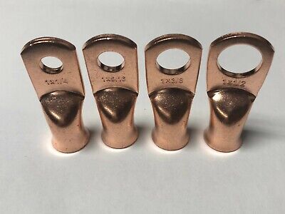 AWG Bare Copper Lug Ring Terminal Welding Cable Battery Wire Terminals
