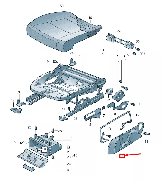 Neuf Skoda Superbe Mk2 3T Trape De Siège Extérieur Avant Reut Original