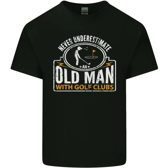 An Old Man With Golf Clubs Funny Golfing Mens Cotton T-Shirt Tee Top