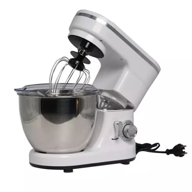 Robot De Cuisine Pâtissier 1200W 4 L 6 Vitesses Pétrin Mélangeur Fouet + Crochet 2