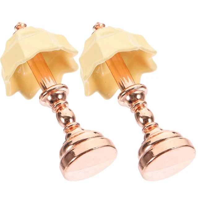 2 Pcs Lampe De Chevet Maison Poupée Table Maquette Architecturale