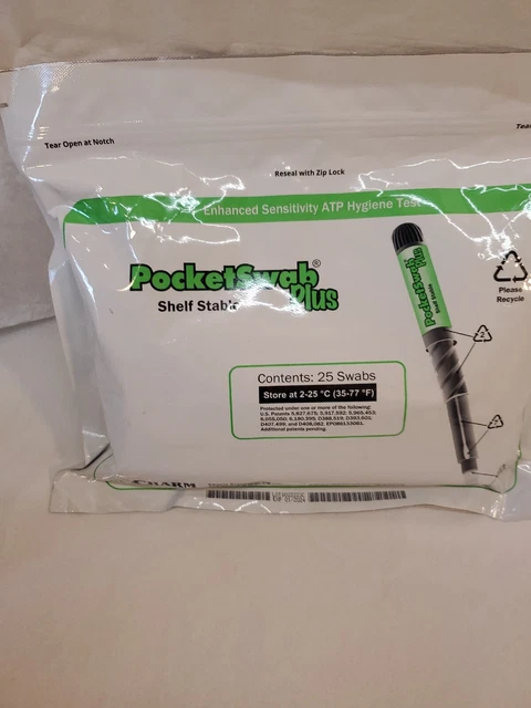 Charm novaLUM PocketSwab Plus Luminometer Detection System Refills 25 Exp 1/24
