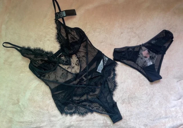 NWT Hunkemöller Sia Black bodysuit size 80B&Sia Brazilian size XS