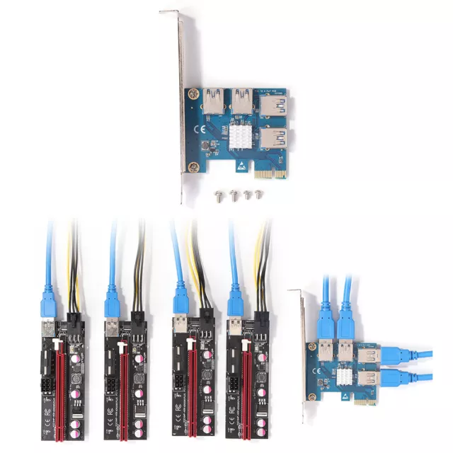 LF# PC USB3.0 PCI Express 1 to 4 Expansion Card for BTC Mining PCI-E 1x to 16x R
