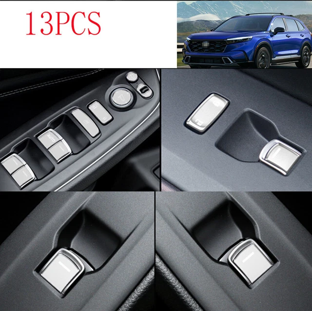 Silver Aluminum Inner Window Door Lock Control Decoration For Honda CR-V 2023-24