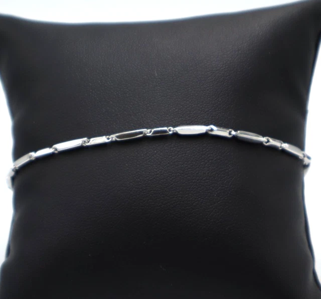 Bracelet Homme En Or Massif 18K Vintage Années 70 - Maille Traversin, Longueur 21cm, Italie, Occasion