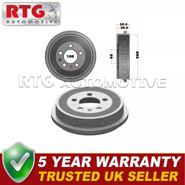 Rear Brake Drum Fits VW Polo 2001- Skoda Fabia 1999- Seat Ibiza 2002-2017