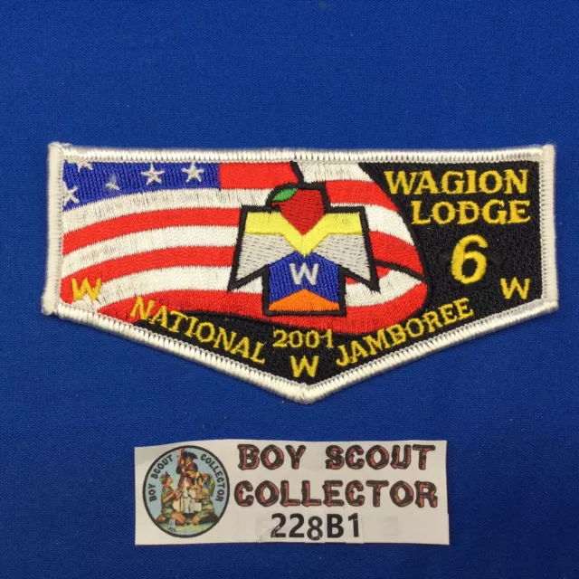 Boy Scout OA Wagion Lodge 6 2001 Jamboree Order of The Arrow Pocket Flap Patch