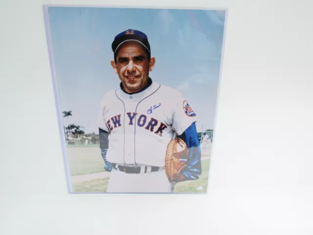 Yogi Berra SIGNED New York Mets 16 x 20 PHOTO w/GAI Global Cert.