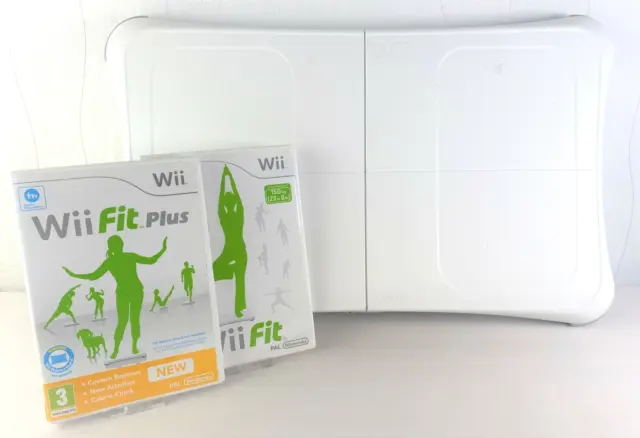 Nintendo Wii Fit Balance Board + Wii Fit Plus + Wii Fit Games | Tested + Cleaned