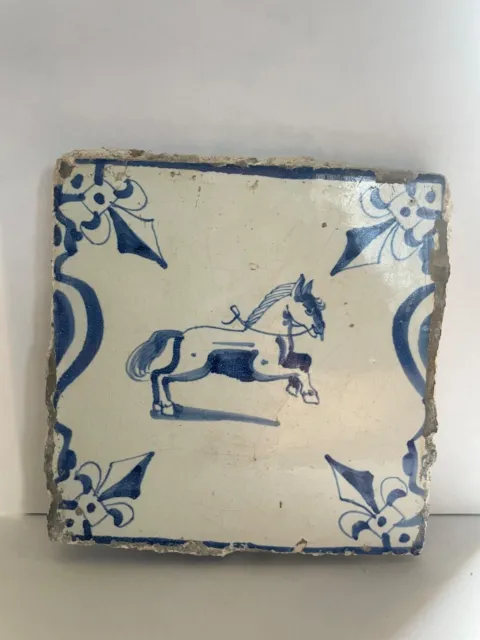Dutch Delft blue tile 18th century