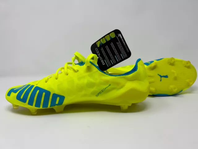 Puma EvoSpeed SL FG Fußballschuhe Größe 42 Gelb/Blau 2