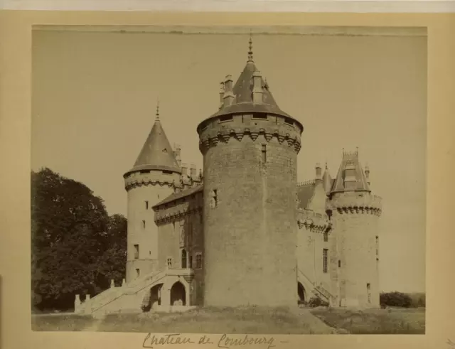 N. D. France, Château de Combourg Vintage albumen print, France Tirage albumin