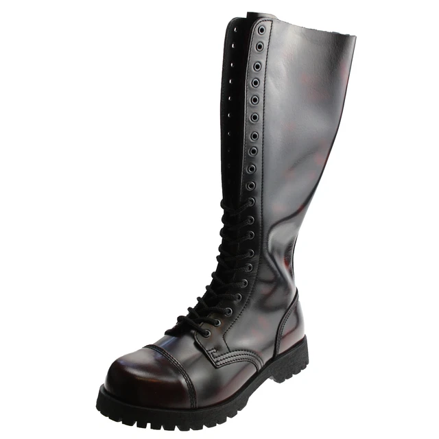 BOOTS BRACES 20-Loch Burgundy Stiefel Rangers Rot EUR 104,90
