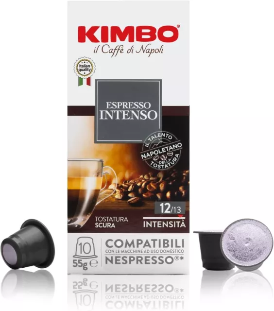 200 Capsules Kimbo Compatible Avec Nespresso Mélange Intenso