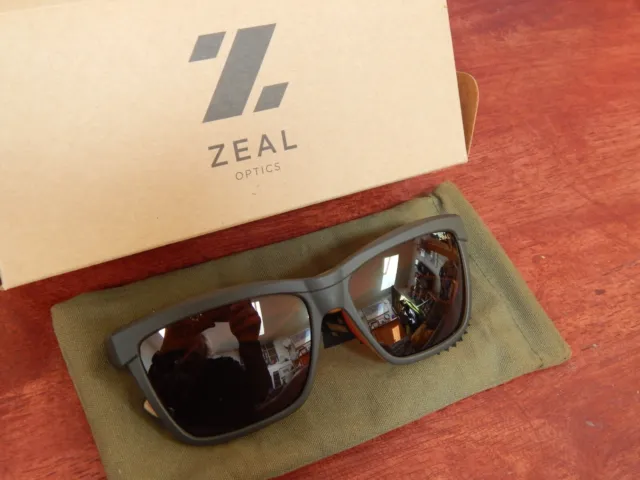 ZEAL KENNEDY Black Coffee / Copper Polarized Lens Sunglasses - NIB