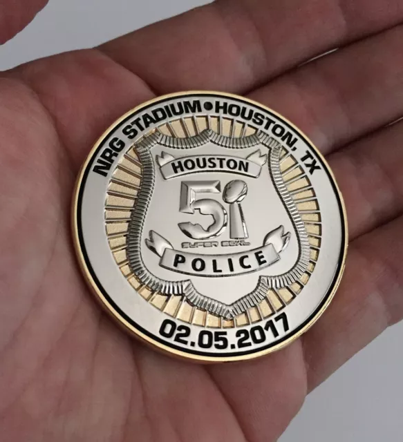 Super Bowl 51 LI Houston Police PD NFL Challenge Coin New England Patriots Brady