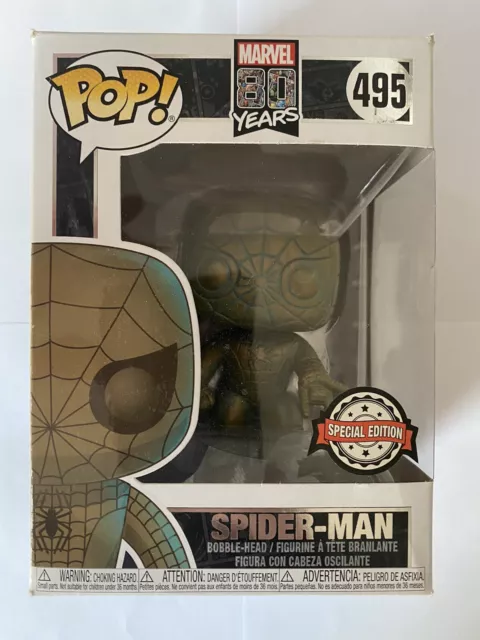 Marvel 80 Years Spider-Man (Patina) #495 Funko Pop! Special Edition