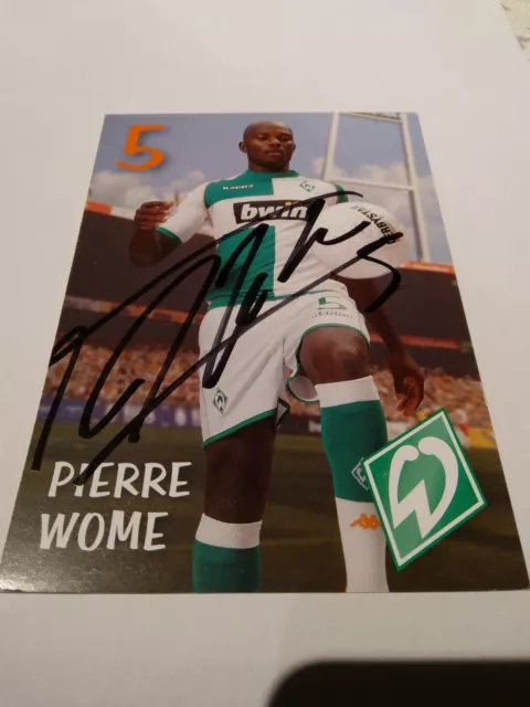 Signierte AK Pierre Wome Werder Bremen NEU