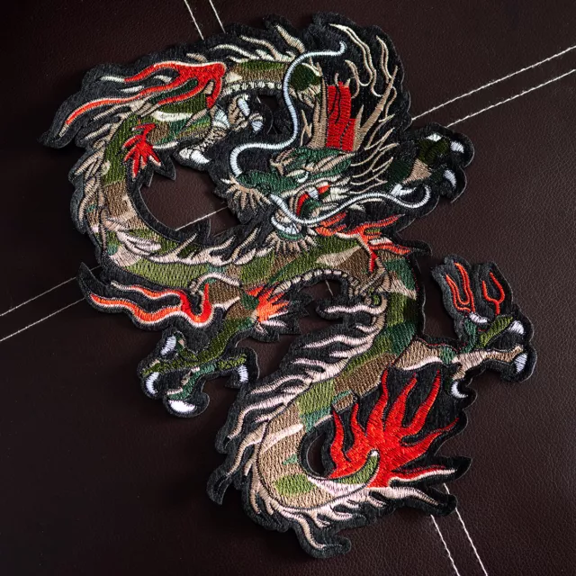 12.4'' Large Dragon Iron On Sew On Patch Embroidered Applique Badge Emblem DIY