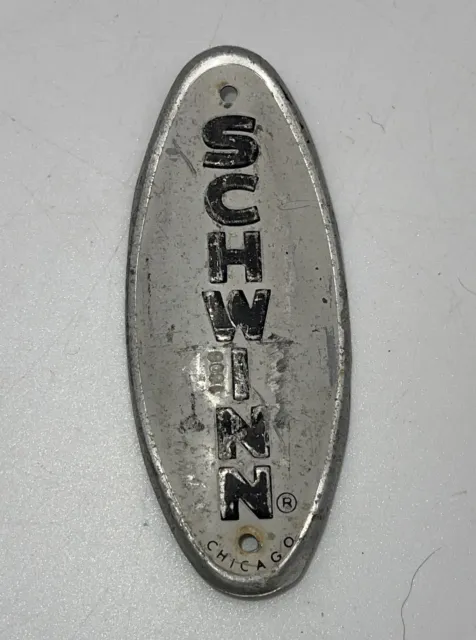 Vintage OEM Schwinn Head Tube Badge Emblem Good Condtion CUSTOMIZE TO YOUR BIKE!