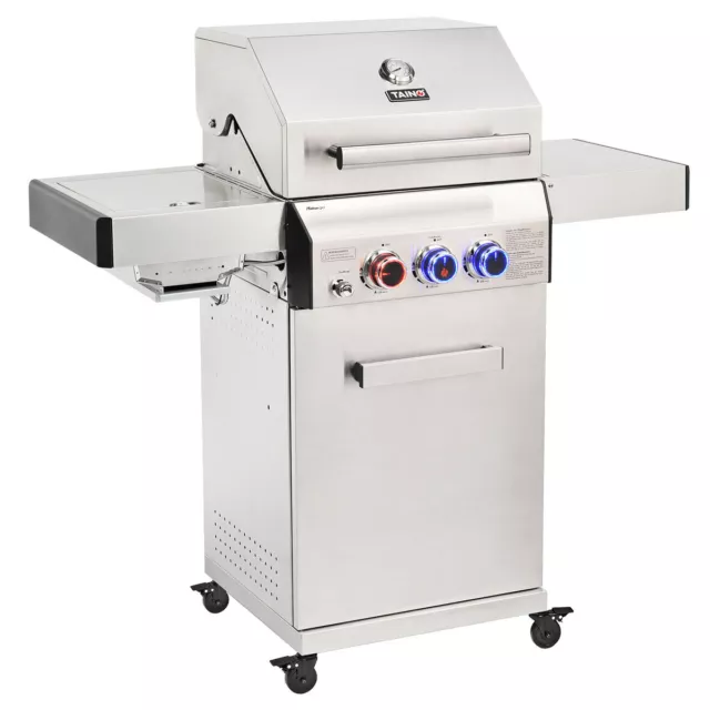 TAINO PLATINUM 2+1 Gasgrill Grill Edelstahl Sear Zone Griller Keramik-Brenner