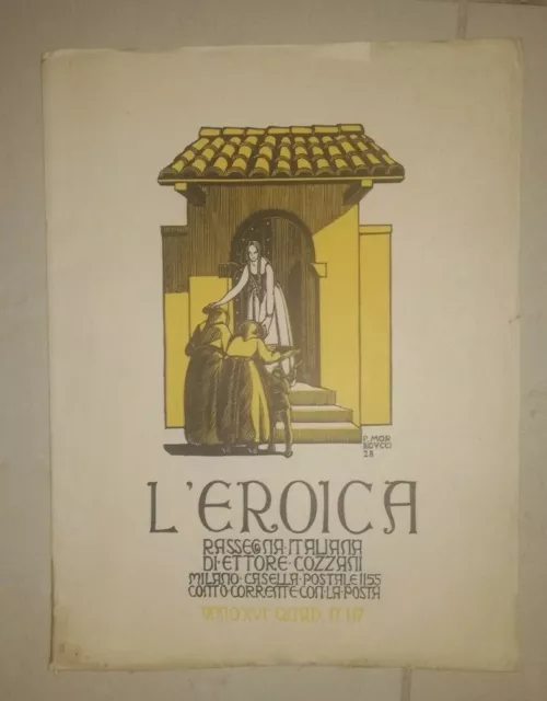 L'eroica Rassegna Italiana Cozzani N. 117 1928 Xilografia Publio Morbiducci