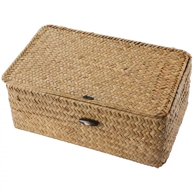 Seagrass Hand Woven Storage Box Storage Box Storage Basket Makeup Organizer7473