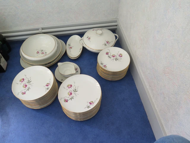 SERVICE DE TABLE en véritable porcelaine de Limoges complet 44 pièces