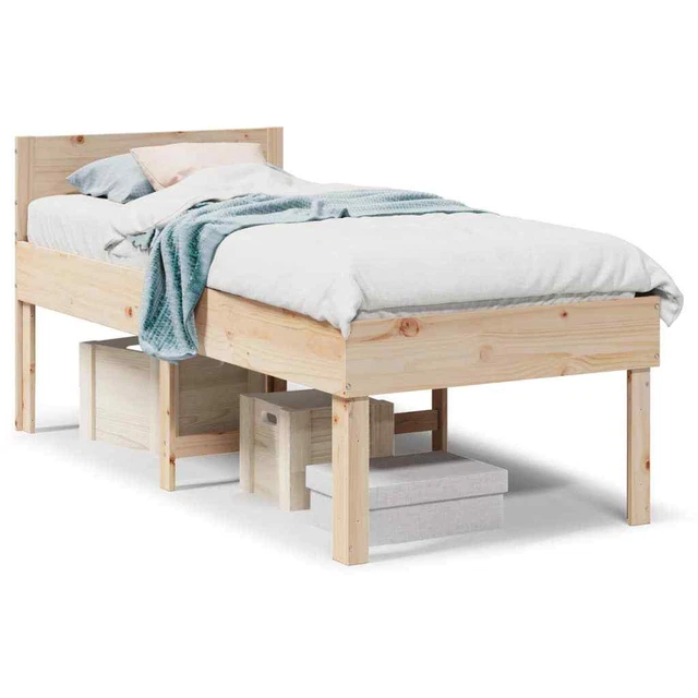 BED FRAME WITHOUT Mattress 80x200 cm Solid Wood Pine vidaXL £129.89