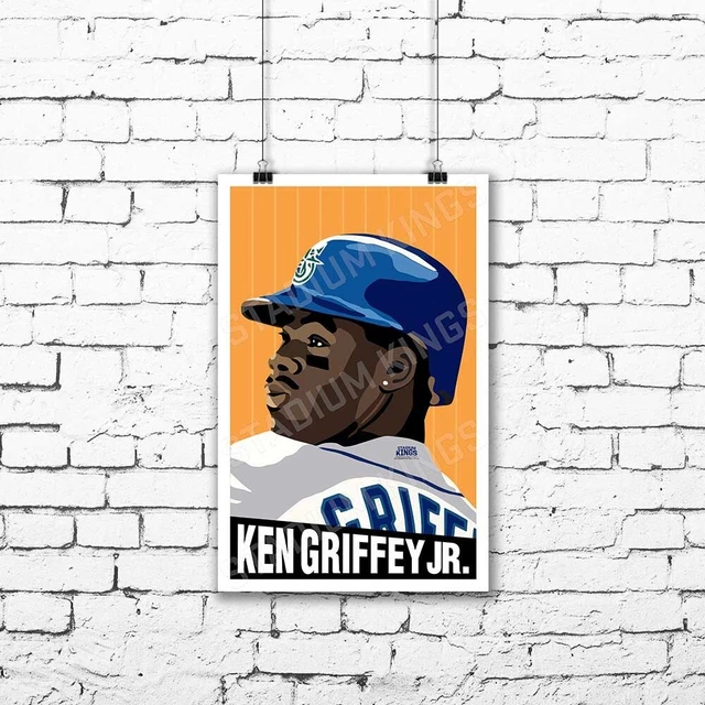 Ken Griffey Jr. Baseball Poster Art Print- 11x17 in.