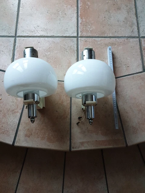 Coppia Lampade Da Parete Applique Anni 70 Vintage no A