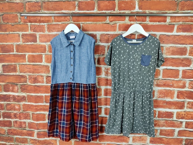 Girls Bundle Age 10-11 Years 100% Next Short Sleeve Dress Summer Set Blue 146Cm