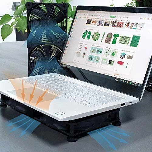 Portable Cooling Fan for Flat-Screen TV Receiver Router DVR Playstation Xbox