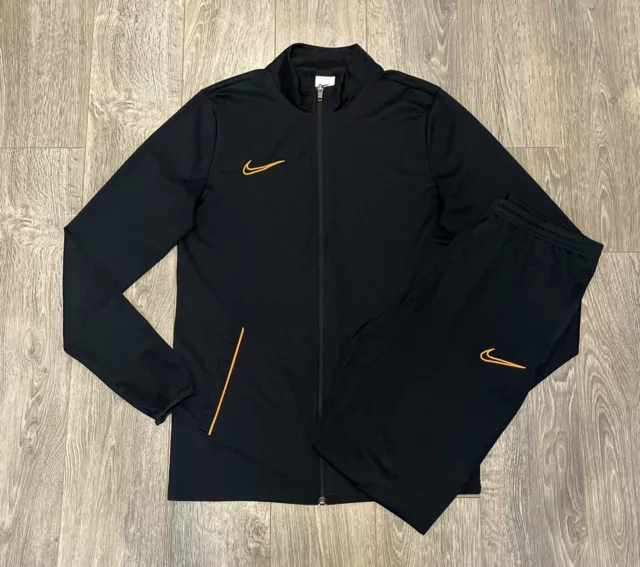 Nike Dri-Fit Full Set Tracksuit Black/Orange - Size Mens Medium