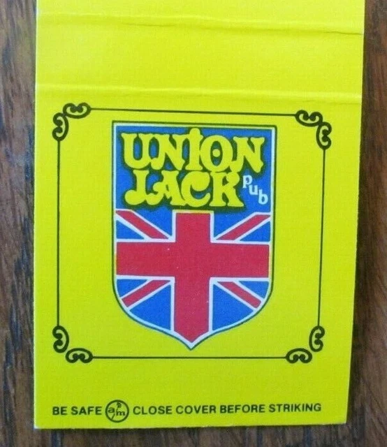 ENGLISH PUB MATCHBOOK Cover Union Jack Pub (Indianapolis & Speedway