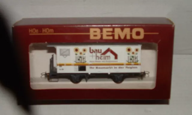 Bemo 2274 328 gedeckter Güterwagen MOB GK 558 "Bau+Heim" H0e / H0m #X-89-2