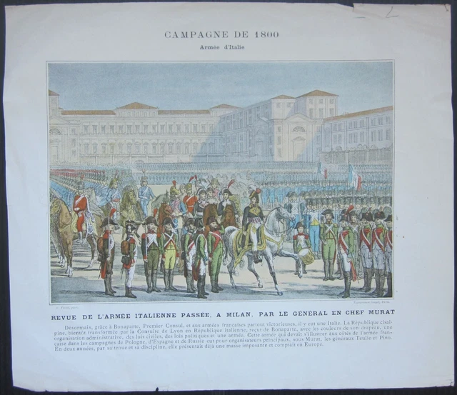 1887 ARMEE ITALIENNE armata italiana Milano Napoleone Campagna d'Italia