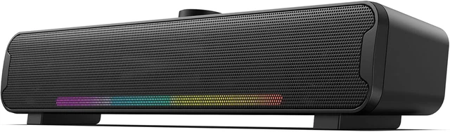 Computer Speakers, Bluetooth Dynamic RGB Laptop Sound Bar, 16W Dual Hifi Stereo