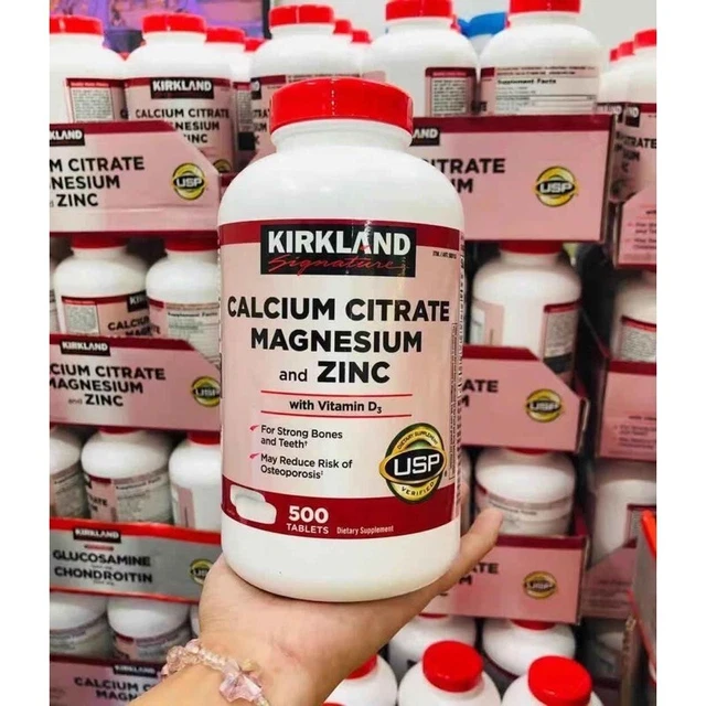 KIRKLAND SIGNATURE CALCIUM Citrate, Magnesium and Zinc, 500 Tablets 20