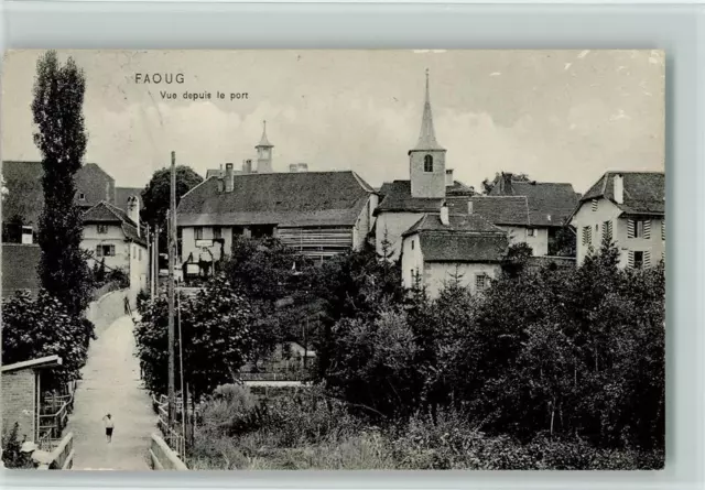 13213138 - Faoug Vue depuis le port AK Waadt / Vaud VD 1913