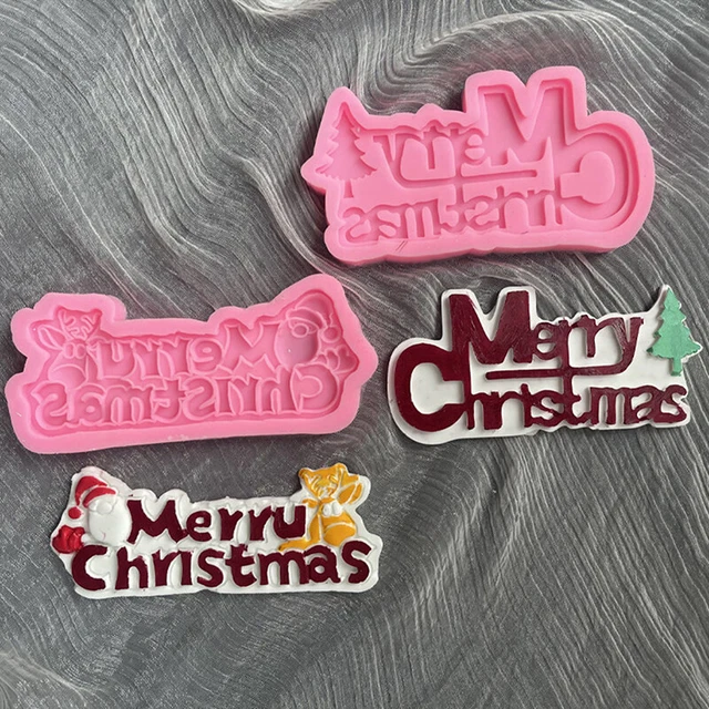 1Pcs Christmas Alphabet Silicone Mold DIY Baking Cake Tools Chocolate MolJ4